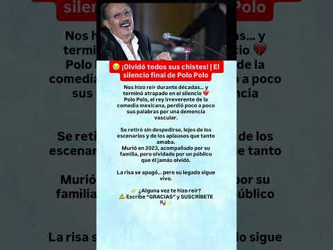 😢 ¡Olvidó todos sus chistes! | El silencio final de Polo Polo #historiasreales #historiass #noticia